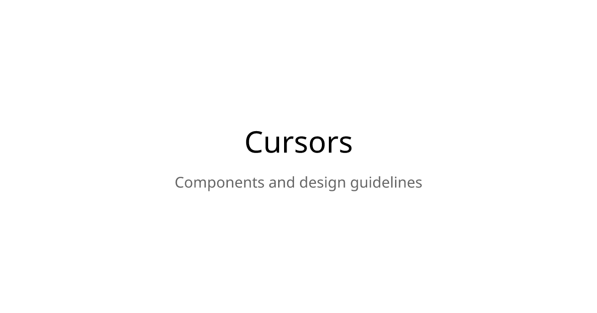 Cursors - Design System