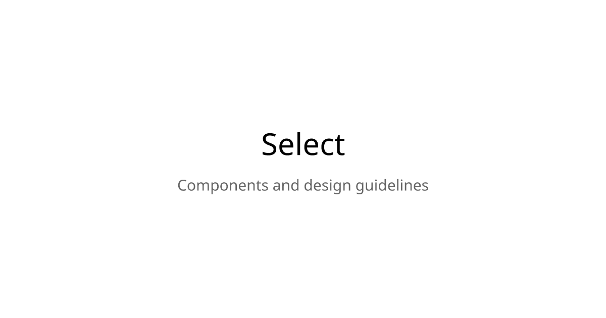 Select - Design System