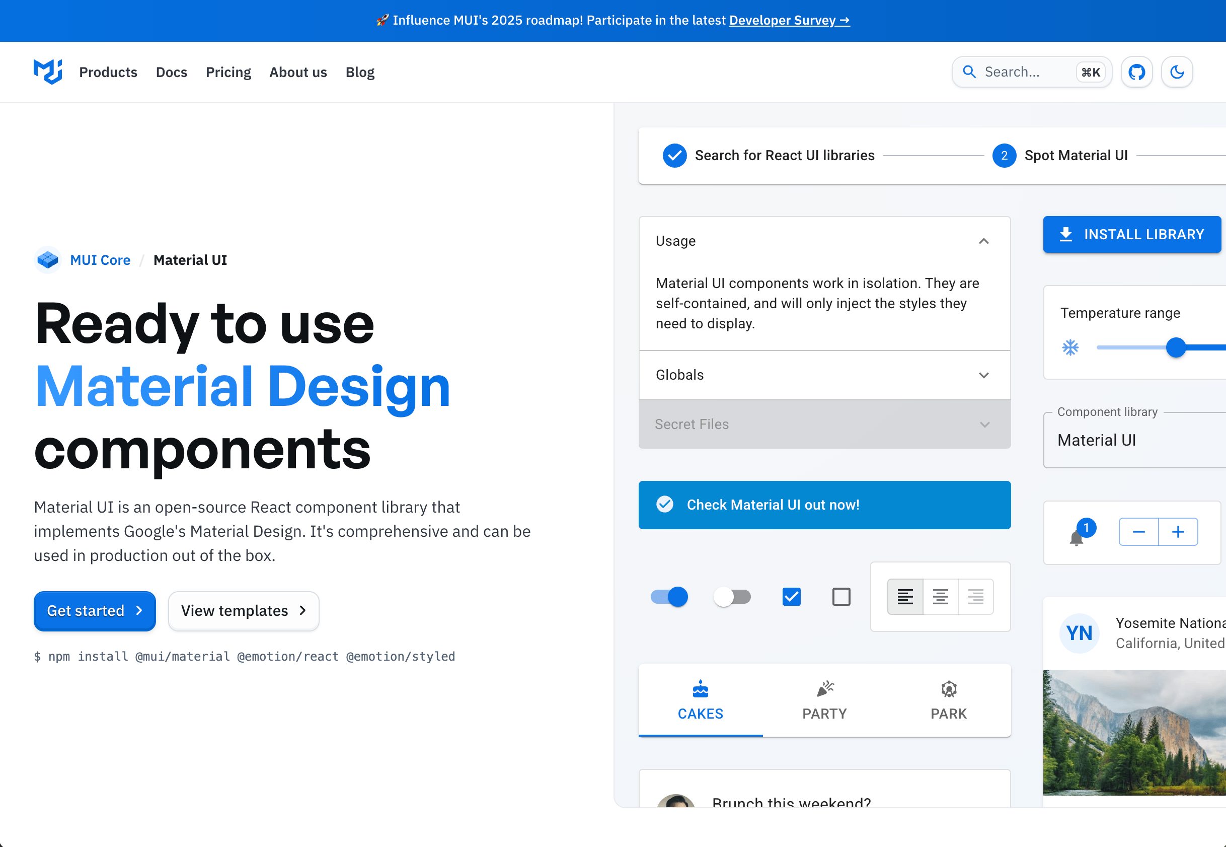 MUI dashboard example